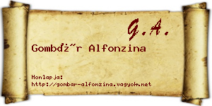 Gombár Alfonzina névjegykártya